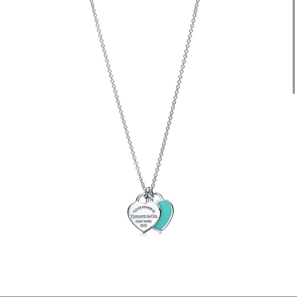 Tiffany & co. Double heart tag pendant